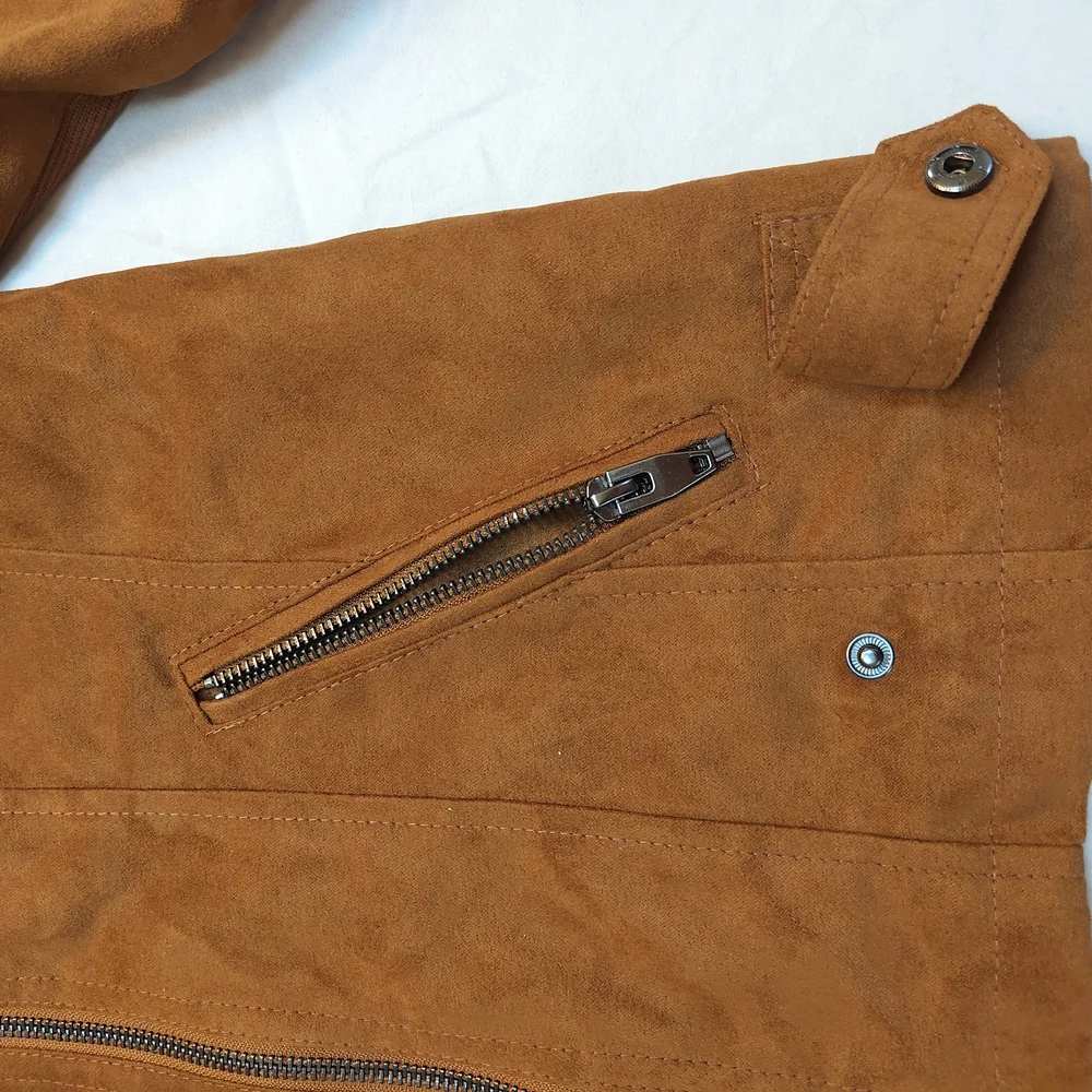 Sebby Collection Women's Brown Faux Suede Jacket - Picture 4 of 7